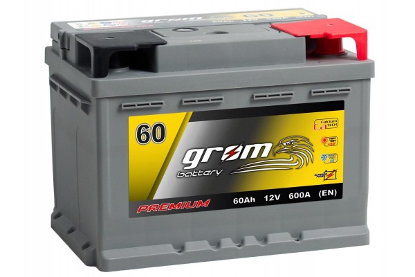 Akumuliatorius Grom Premium 60Ah 600 A EN 12V